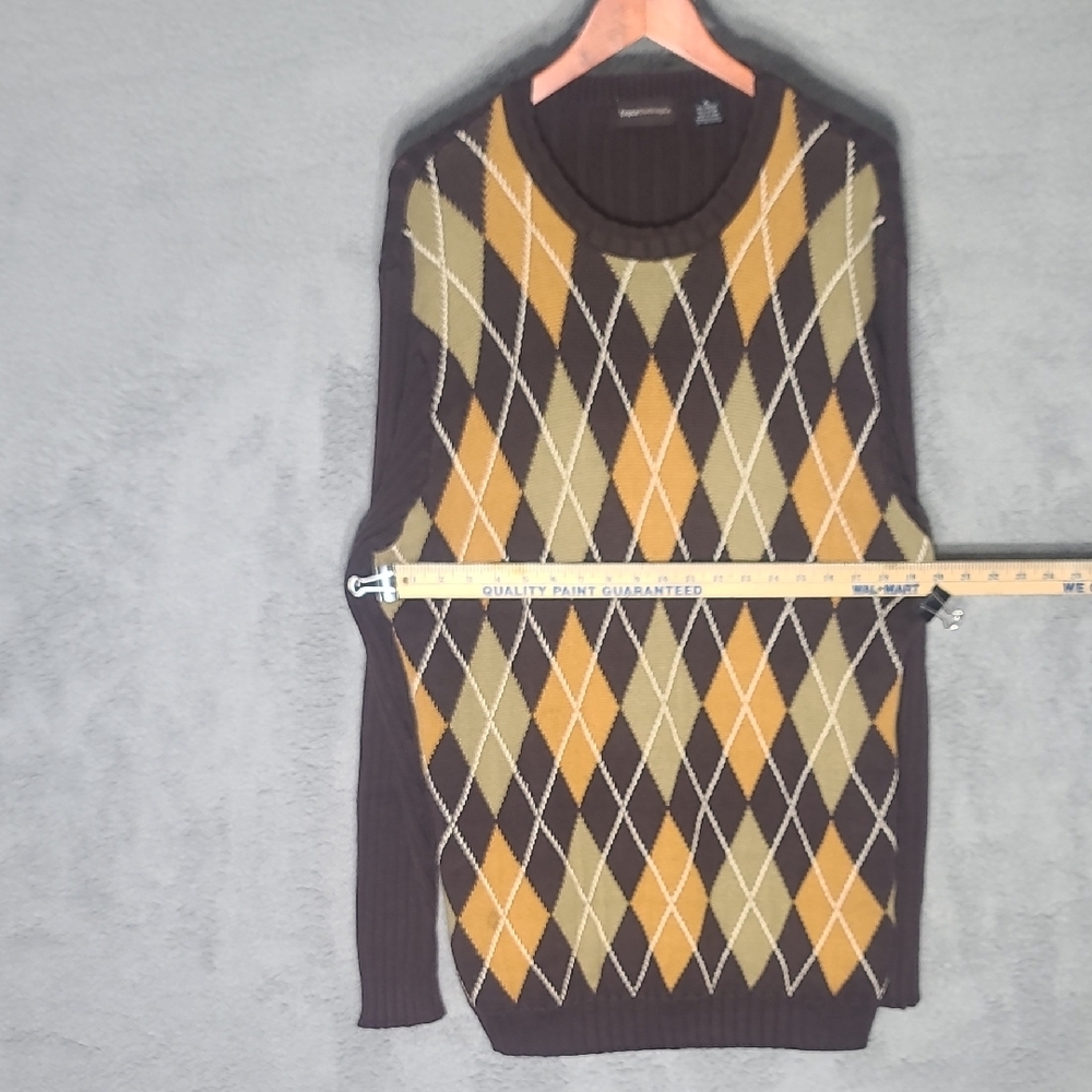 Enyce - Argyle Pattern Sweater - Black, Gold, Tan - Picture 5 of 7
